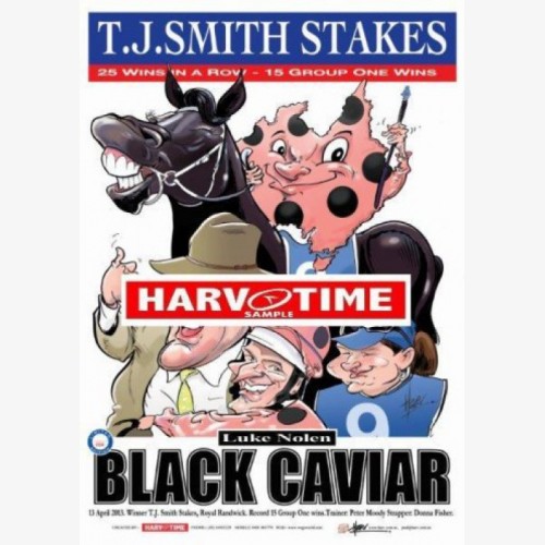 Black Caviar - T.J Smith Stakes (Harv Time Poster)