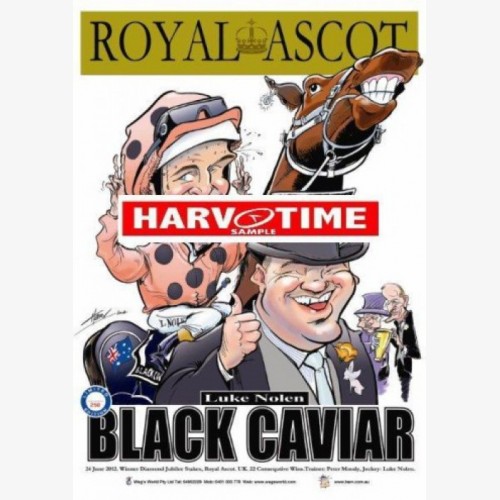 Black Caviar - Royal Ascot (Harv Time Poster)