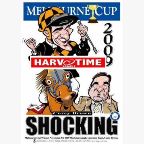 2009 Melbourne Cup Winner - Shocking (Harv Time Poster)