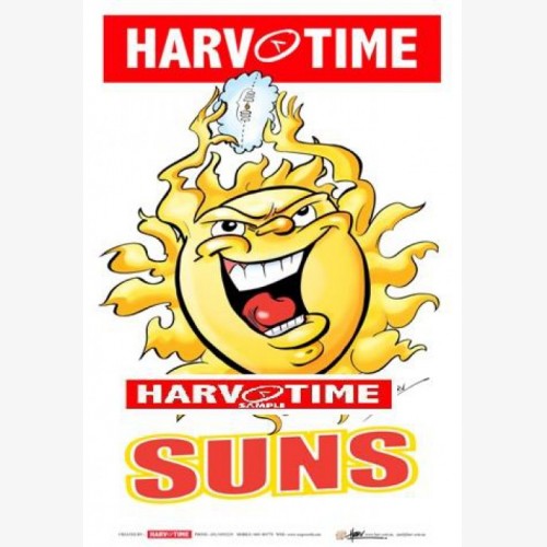 Gold Coast Suns Mascot (Harv Time Poster)