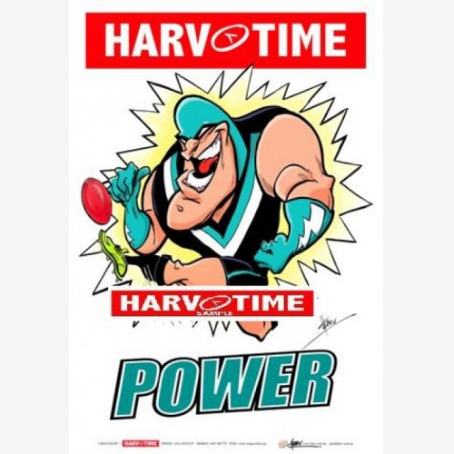 Port Adelaide Power Mascot (Harv Time Poster)