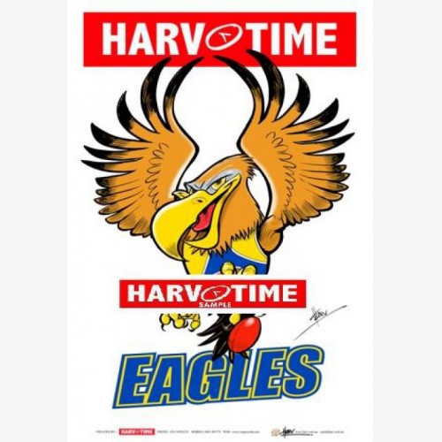 Westcoast Eagles Mascot (Harv Time Poster)
