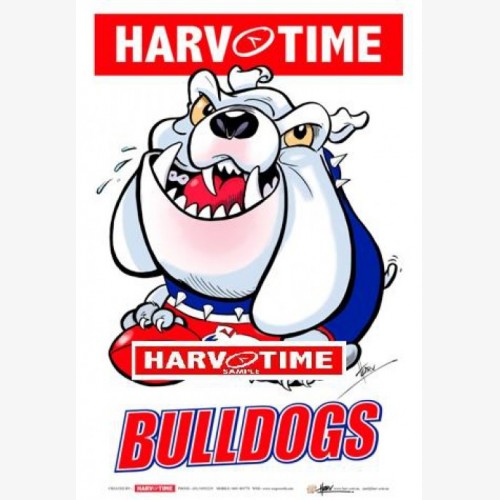 Western Bulldogs Mascot (Harv Time Poster)