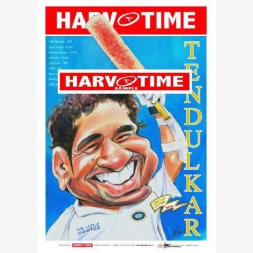 Sachin Tendulkar Cricket (Harv Time Poster)