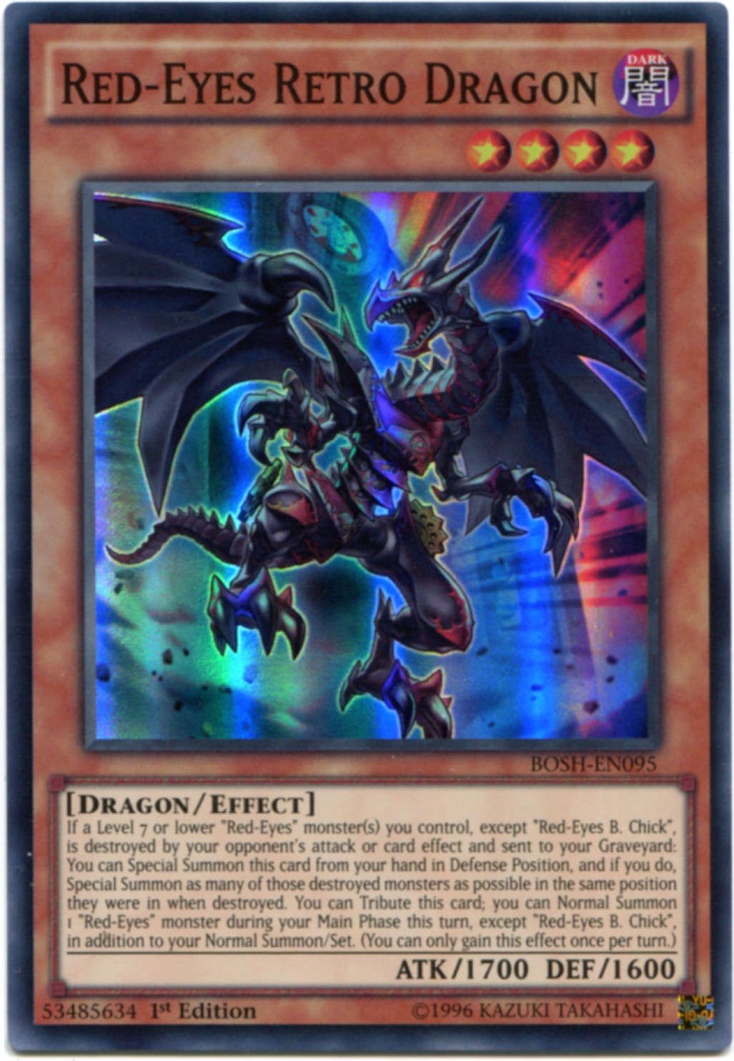 YuGiOh! RedEyes Retro Dragon (BOSHEN095) Super Rare NMMINT