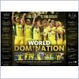 2015 ICC CRICKET WORLD CUP AUSTRALIA CHAMPIONS SIGNED DOMINATION SPORTS PRINT - FREE POSTAGE