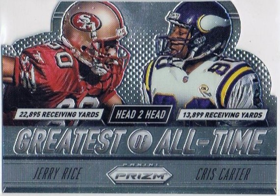 2014 Panini Prizm - Greatest of All-Time Die-Cut #3 Jerry Rice/Cris Carter
