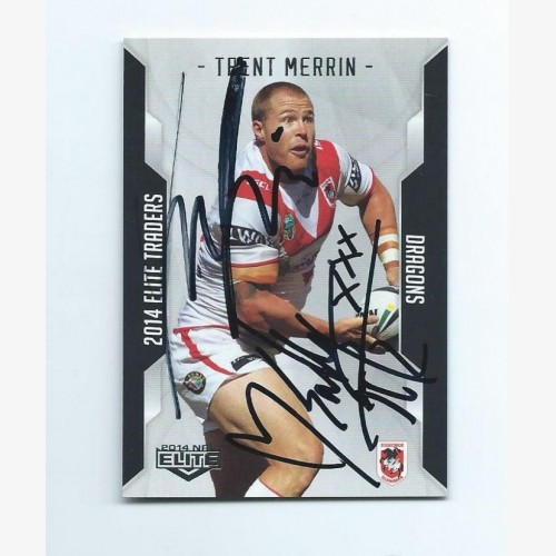 Trent Merrin & Sally Fitzgibbons signed 2014 Elite card 1 of a kind