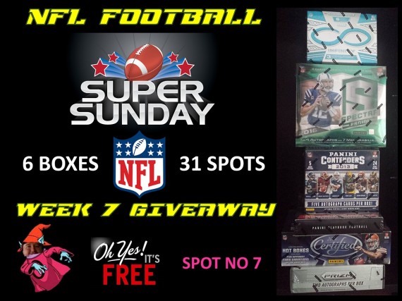 #489 NFL FOOTBALL SPECTRACULAR SUPER SUNDAY WEEK 7 GIVEAWAY BREAK - SPOT 14