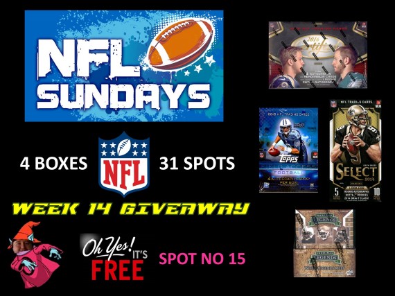 #522 NFL FOOTBALL CERTIFIED SUPER SUNDAY WEEK 15 GIVEAWAY BREAK - SPOT 23