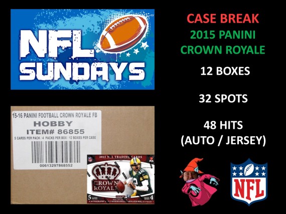 #555 NFL FOOTBALL CROWN ROYALE CASE SUNDAY BREAK - SPOT 27