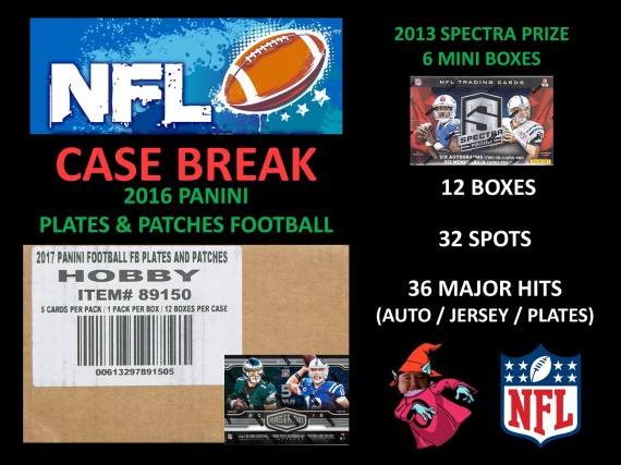 #577 NFL FOOTBALL PLATES AND PATCHES CASE BREAK - SPOT 25