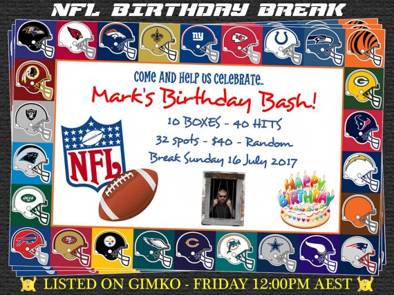 #652 NFL FOOTBALL MARK'S BIRTHDAY BASH BREAK - SPOT 26