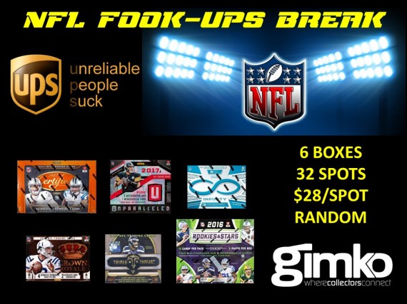 #701 NFL FOOTBALL FOOK-UPS BREAK - SPOT 26