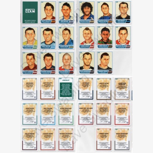 17 Sketch Card - Rugby League Trading Card Set