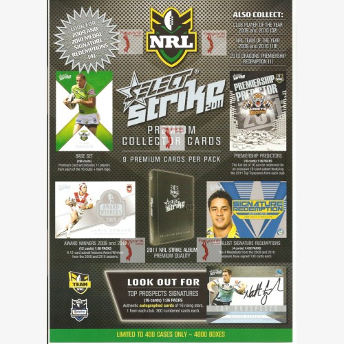 EUREKA SPORTS CARDS LIVE BOX BREAK #15 - 1 BOX OF NRL 2011 STRIKE & 1 BOX OF NRL 2014 ELITE *SPOT 11