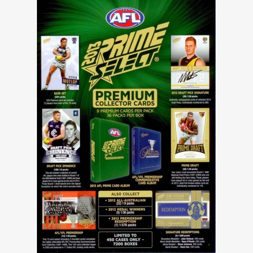 EUREKA SPORTS CARDS LIVE BREAK #15 -2013  AFL - 2 X BOX PRIME 1 X FUTURE FORCE *SPOT 6
