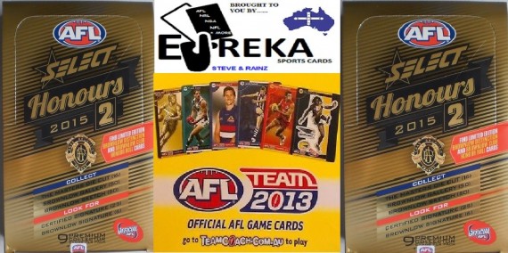 EUREKA SPORTS CARDS AFL BREAK #83 - 2015 HONOURS TEAMCOACH BREAK - SPOT 1