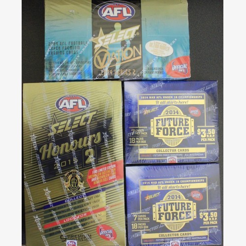 #170 EUREKA SPORTS CARDS AFL SELECT FOUR BOX BONANZA BREAK - SPOT 3