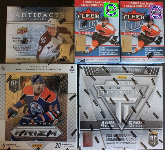 #201 EUREKA SPORTS CARDS NHL 5 BOX BREAK   - SPOT 25