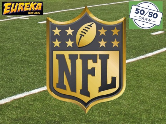 #296 EUREKA SPORTS CARDS NFL 50-50 BREAK  - SPOT 2