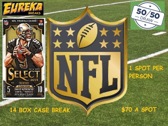 #317 EUREKA SPORTS CARDS NFL 2014 PANINI SELECT CASE BREAK  - SPOT 13