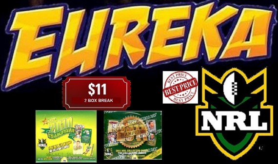 #935 EUREKA SPORTS CARDS $11 NRL 2 BOX BREAK - SPOT 15