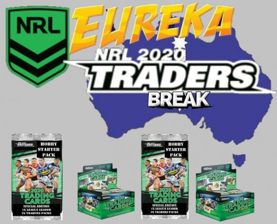 #1006 EUREKA SPORTS CARDS 2020 NRL TRADERS 2&2 FOR 22 BREAK - SPOT 15