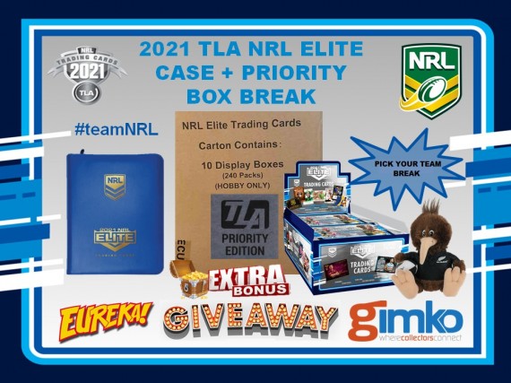 #1572 EUREKA NRL 2021 TLA ELITE CASE & PRIORITY BOX PYT BREAK - SYDNEY ROOSTERS