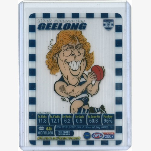 2007 TeamCoach Star Wild SW-07 Cameron Ling - Geelong Cats