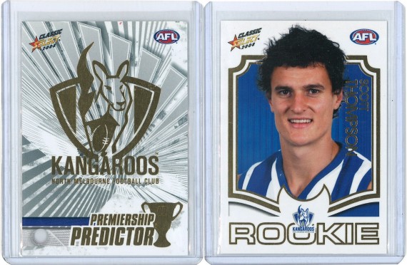 2008 Select Classic Premiership Predictor PR9 North Melbourne Kangaroos + PDR10 Scott Thompson Rookie  - North Melbourne Kangaroos