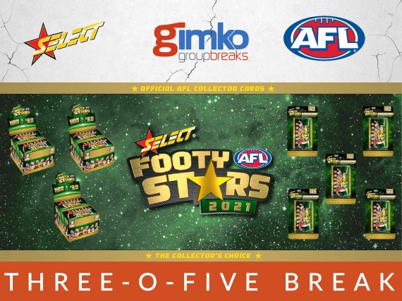 #1414 AFL FOOTBALL 2021 FOOTY STARS THREE-O-FIVE BREAK - SPOT 3