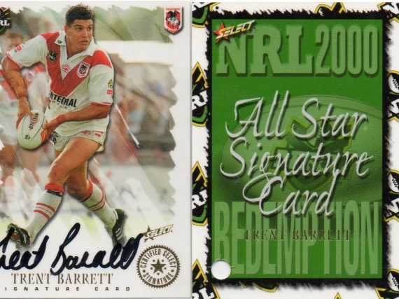 2000 Select NRL All Star Signature Trent Barrett #331