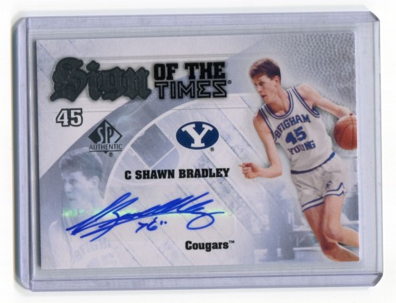 2013-14 SP Authentic Sign of the Times #SSB Shawn Bradley C