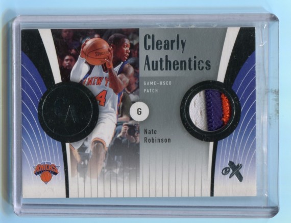 2006-07 E-X Clearly Authentics Patches #CANR Nate Robinson 3CLR Patch 55/75 - Knicks