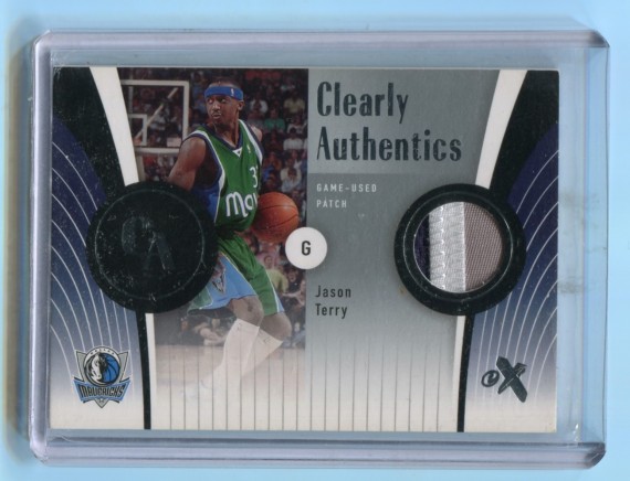2006-07 E-X Clearly Authentics Patches #CAJT Jason Terry  3CLR Game Warn 20/75 - Dallas Mavericks