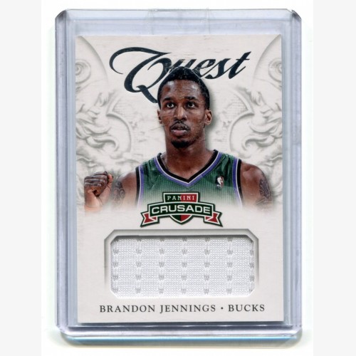 2012-13 Panini Crusade Quest Memorabilia #28 Brandon Jennings - Milwaukee Bucks