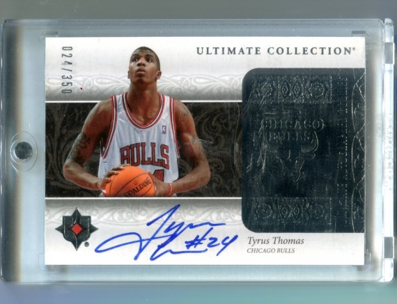 2006-07 Ultimate Collection #224 Tyrus Thomas AU RC /350 - Chicago Bulls
