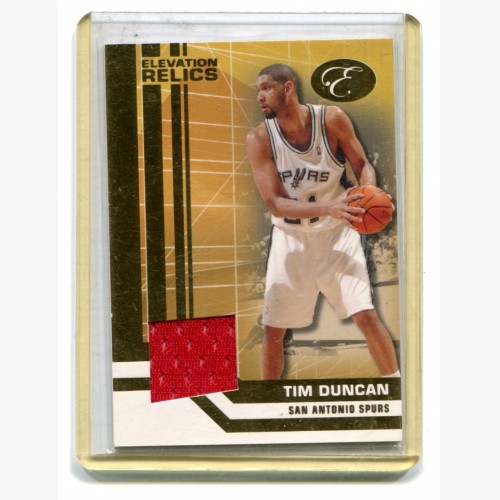 2007-08 Bowman Elevation Relics #TD Tim Duncan 021/179 - JERSEY NUMBERED - San Antonio Spurs