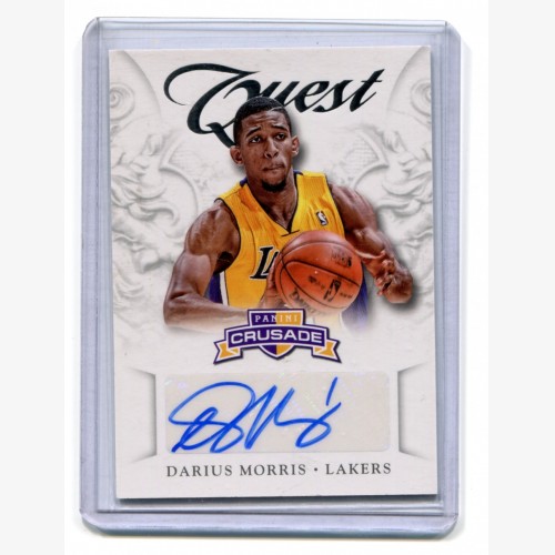 2012-13 Panini Crusade Quest Autographs #42 Darius Morris - Los Angeles Lakers