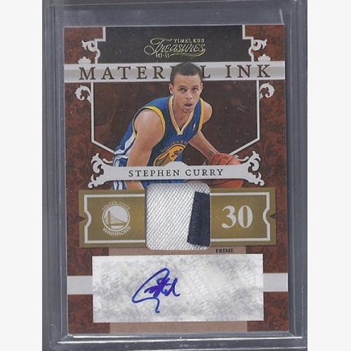 2010-11 Timeless Treasures Materials Jerseys Prime Ink #17 Stephen Curry 2CLR PATCH AUTO 04/25 - Golden State Warriors