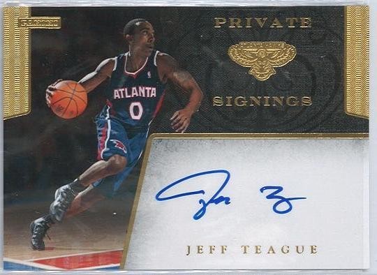 2011/12 JEFF TEAGUE AUTO PRIVATE SIGNINGS