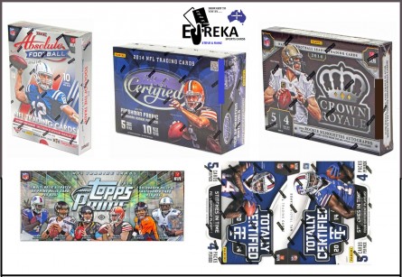 #196 EUREKA SPORTS CARDS NFL 50-50 5 BOX BREAK