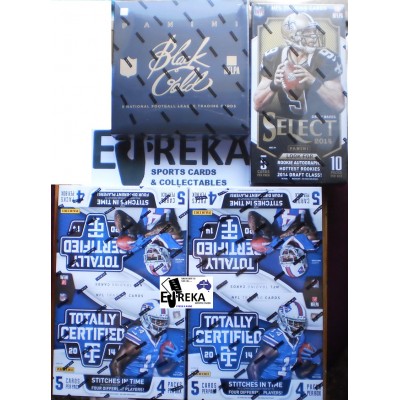 #148 EUREKA SPORTS CARDS NFL 50/50 4 BOX BREAK