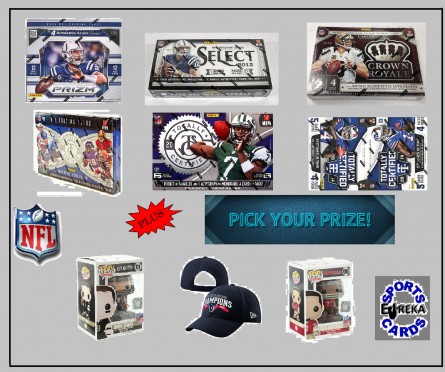 #203 EUREKA SPORTS CARDS NFL 50-50 6 BOX BREAK