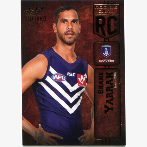 2016 Select Certified AFL Rookie Card RC61 Shane Yarran 090/240 - Fremantle Dockers