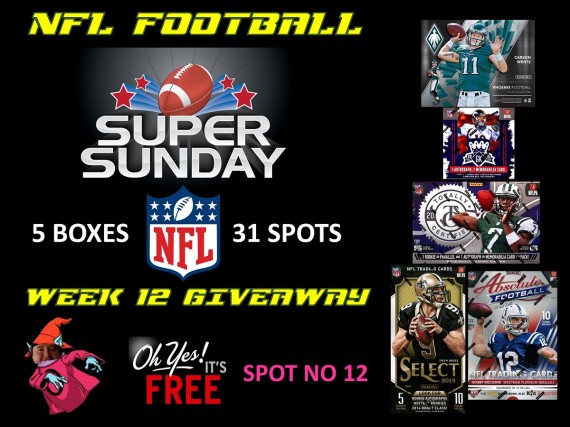 #506 NFL FOOTBALL PHOENIX SUPER SUNDAY WEEK 12 GIVEAWAY BREAK - SPOT 4