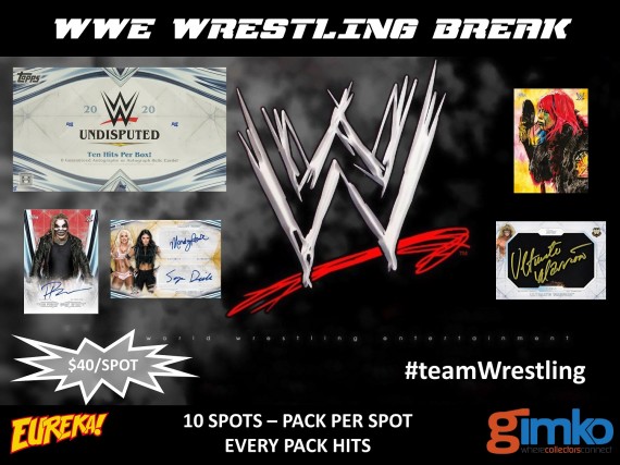 #1299 WWE WRESTLING 2020 UNDISPUTED BOX BREAK - SPOT 5