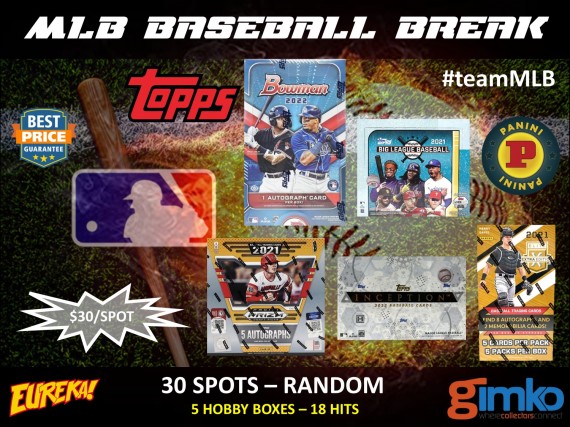 #1577 MLB BASEBALL 5 BOX BREAK - SPOT 7
