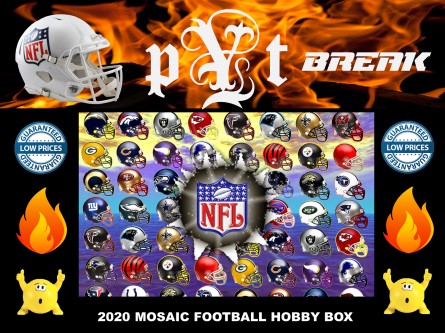 #1176 NFL FOOTBALL 2020 MOSAIC HOBBY BOX PYT BREAK